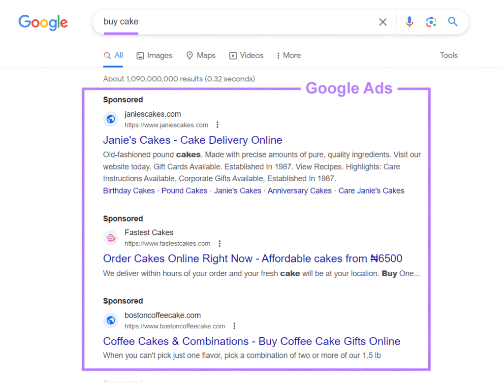 Ads Show On Google