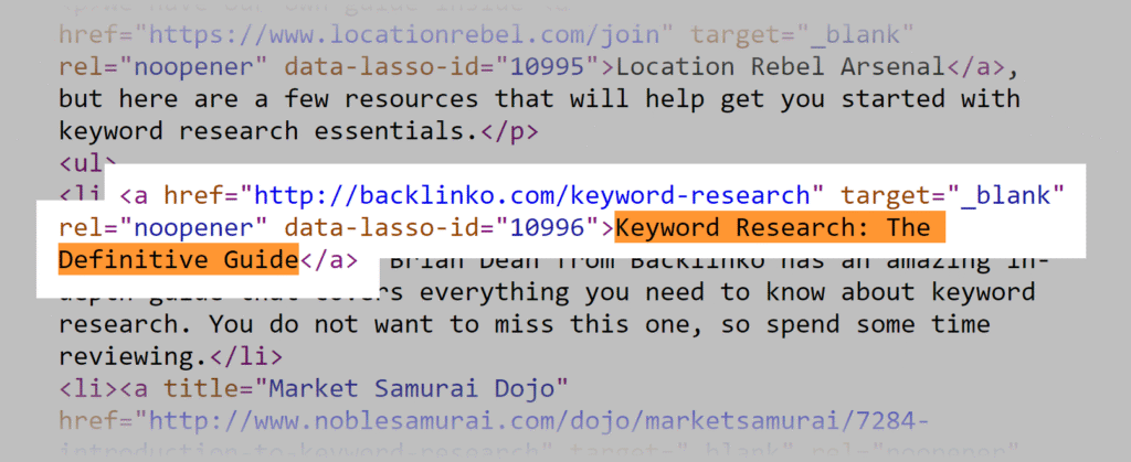 No-Follow Links Were Created