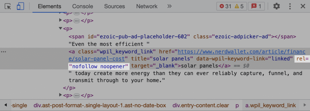 Usually Find No-Follow Links