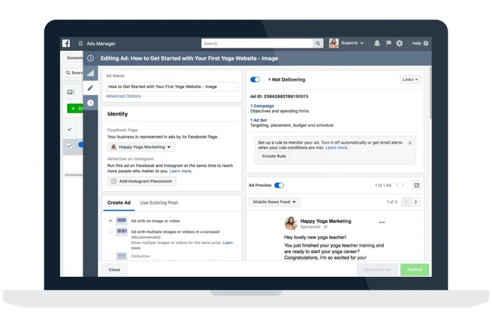 How to Create Your First Facebook Ad