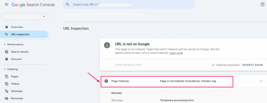 Remove Noindex Tags to Fix 